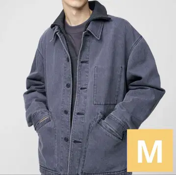 UNIQLOU 오버사이즈 컬러 데님 자켓 GRAY M 사이즈
