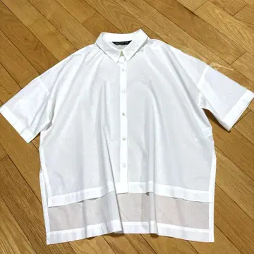 [ 새상품급 ] 미즈이로 인드 셔츠 반팔 화이트