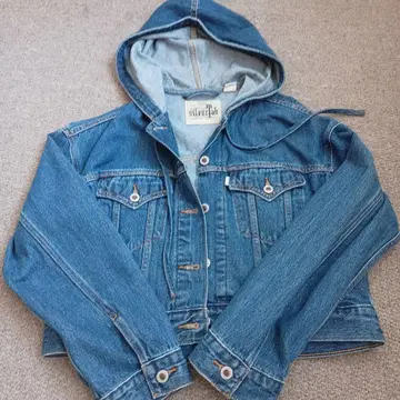 Levi's silverTab 후드 부착 짧은 기장 데님 자켓 S 사이즈