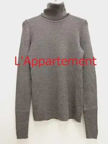 라빠르망 Rib T/N Knit 터틀넥 니트 그레이