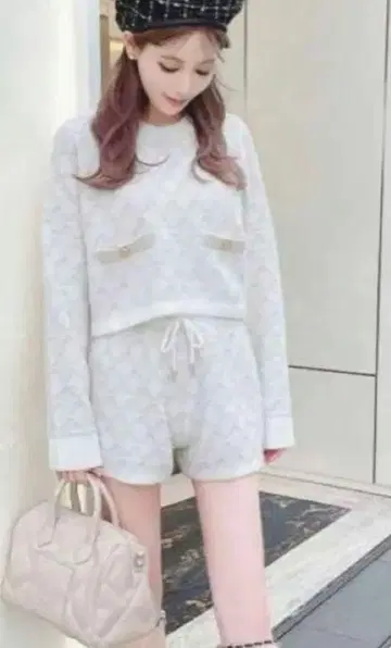 Rady 레이디 트위드 니트 퀼팅 셋업 M