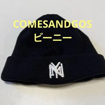 COMESANDGOES NYM 비니 캡 니트 모자 블랙