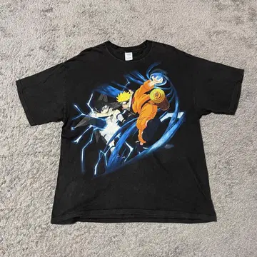 00s NARUTO 빈티지 T셔츠 나루토 사스케