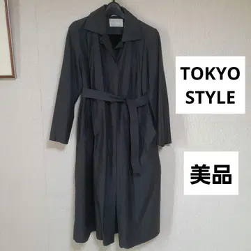TOKYO STYLE 다크 그레이 롱 코트