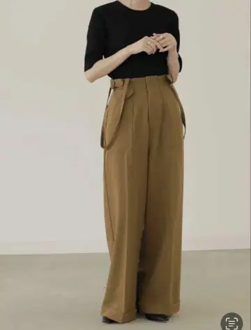 로렌 LAULEN 와이드 팬츠 카키 M