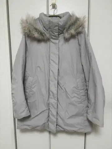UNIQLO 하이브리드 다운 코트 M 라이트 그레이