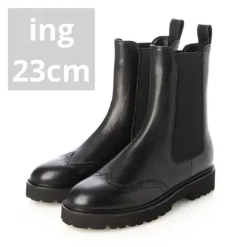 [새상품급] 천연 가죽 사이드 고어 부츠 23cm