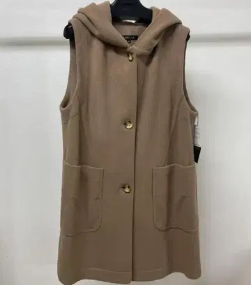 SABELLA 후드 부착 베이지 베스트 사이즈 M
