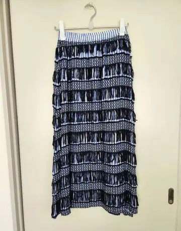 zucca 주카 프린지 스트라이프 스커트 샘플