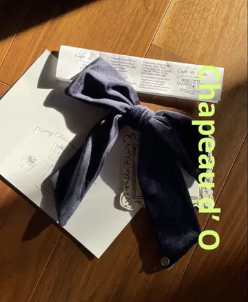 Chapeau d' O 샤포도오 리본 헤어 머리핀 벨로아
