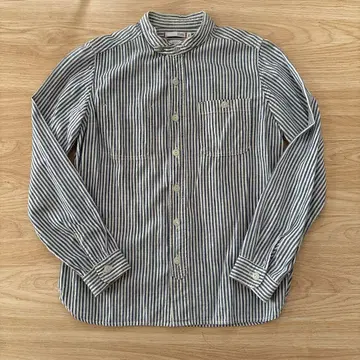 NATURAL LAUNDRY 천연 세탁소 스트라이프 긴팔 셔츠