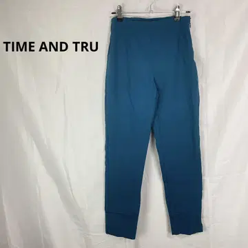 타임 앤 트루 스트레치 팬츠 터콰이즈 블루 스트레치 소재