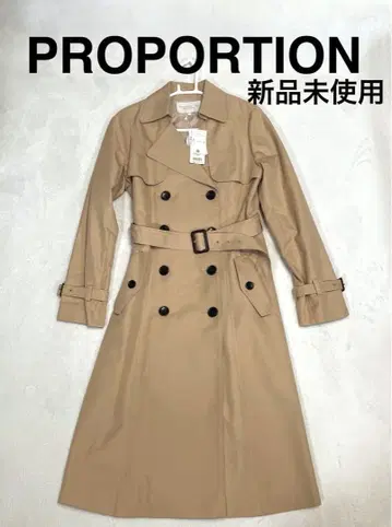 택 포함 새상품 PROPORTION 트렌치코트 발수 가공 베이지