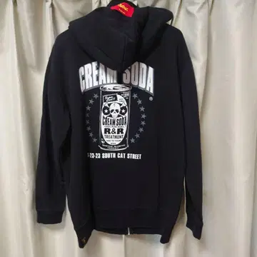 CREAM SODA 후드티 XL 블랙