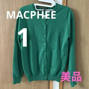MACPHEE 울 100% 그린 가디건 1