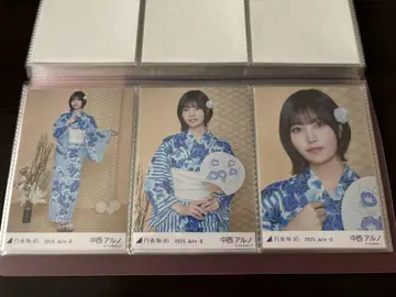 노기자카46 브로마이드 유카타 나카니시 아루노 3종 컴프 요리