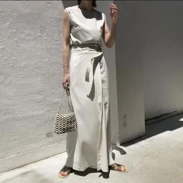 willfully 2패턴 벨트 스커트 팬츠 린넨 팬츠
