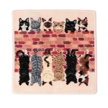 FEILER 고양이 디자인 손수건 피핑키튼 페일