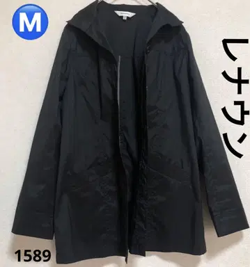 레나운 ensuite 블랙 M 자켓 블루종 미들 기장