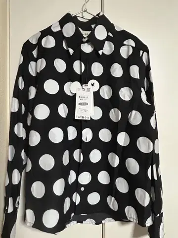 ZARA x Disney 도트 무늬 긴팔 셔츠 S 사이즈