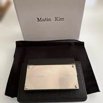 Matin Kim 블랙 가죽 명함지갑