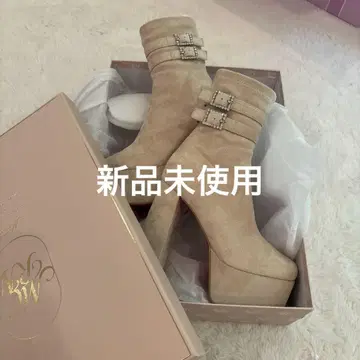 미사용 michellMacaron 미셸 마카롱 더블 벨트 숏부츠