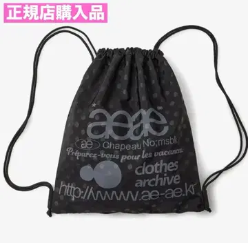 인기!! 한국 한정판 aeae 냅색 블랙 도트 블랙 공식 매장 구매품