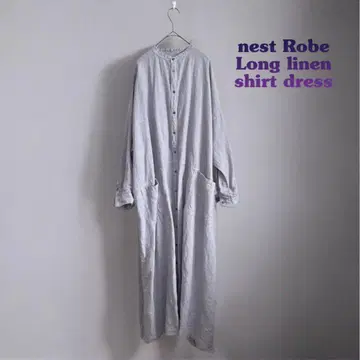 nest Robe 롱 린넨 셔츠 원피스