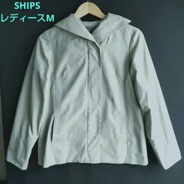 SHIPS 집업 후드 부착 블루종 라이트 그린 M