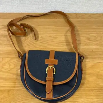 [ELLE PARIS] 숄더백 여성용 네이비 x 브라운 레트로