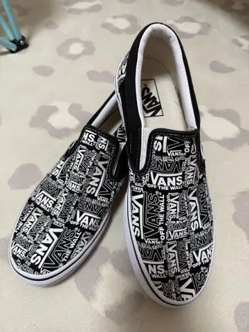 VANS 슬립온 흑백 프린트