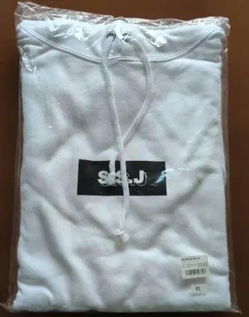 시손 준 SSJ 로고 화이트 후드티 XL