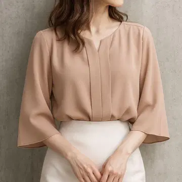 Natural Beauty Basic 드레이프감 블라우스