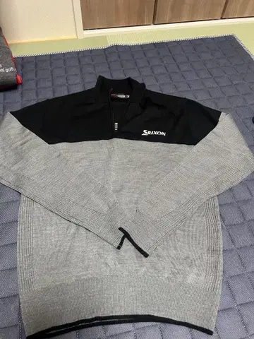 새상품급 [Srixon] 하프 지퍼 스웨터 M 그레이/블랙