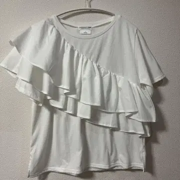 CIAOPANIC TYPY 프릴 달린 화이트 T셔츠