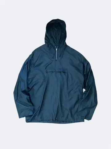 70's~ nylon anorak parka 'BLACK'