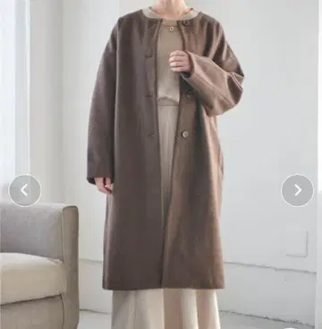 mil 밀 노카라 롱 코트
