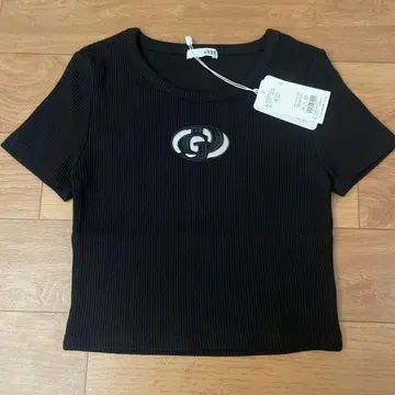 제이다 GYDA GD 컷 아웃 하프 슬리브 골지 상의 블랙