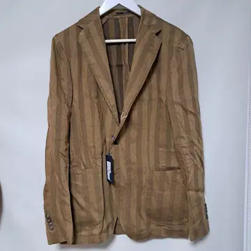 LARDINI 브라운 스트라이프 테일러드 자켓