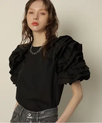 24SS CADUNE 카듀네 페탈 블라우스 꽃잎 프릴 상의 S