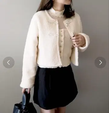LAULEN 보아 자켓 아이보리