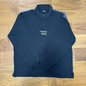 Converse 별 모양 그래픽 피케 셔츠 긴팔 XL 사이즈