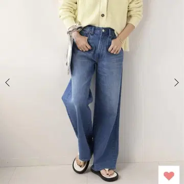 와이드 데님 38 사이즈