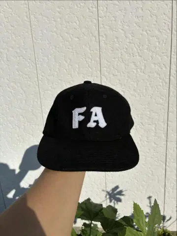 FA 로고 자수 블랙 야구 모자