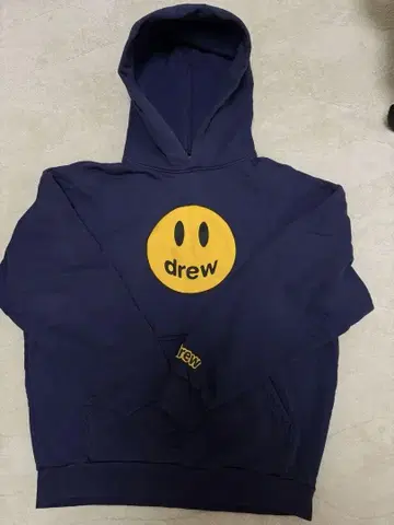 drew house 스마일리 페이스 후드티 M 네이비