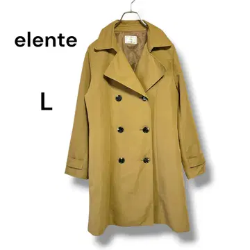 elente 더블 버튼 베이지 트렌치코트 L 사이즈 롱 시즌 가능