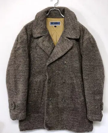 90s GROVE BOX 퀼팅 안감 더블 브레스트 보아 피 코트