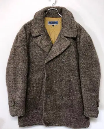 90s GROVE BOX 퀼팅 안감 더블 브레스트 보아 피 코트