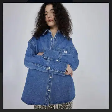 시루무린 [ 새상품급 ] Wide 커프스 denim 셔츠 자켓