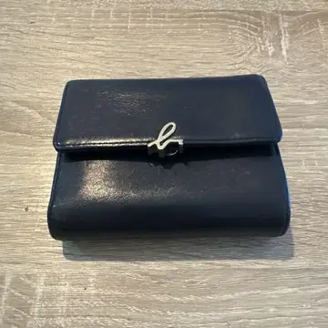 Agnes b 3단 폴더형 지갑 네이비